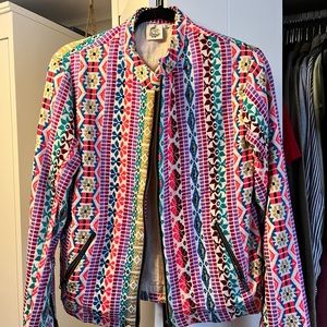Handmade Embroidered Bomber Blazer